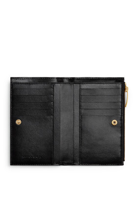 Intrecciato Bi-Fold Medium Zip Wallet